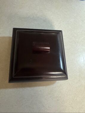 Mahogany Small Square Dark Brown Jewelry/Accessory Box